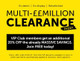Clearance + VIP Club members get an additional 20% off